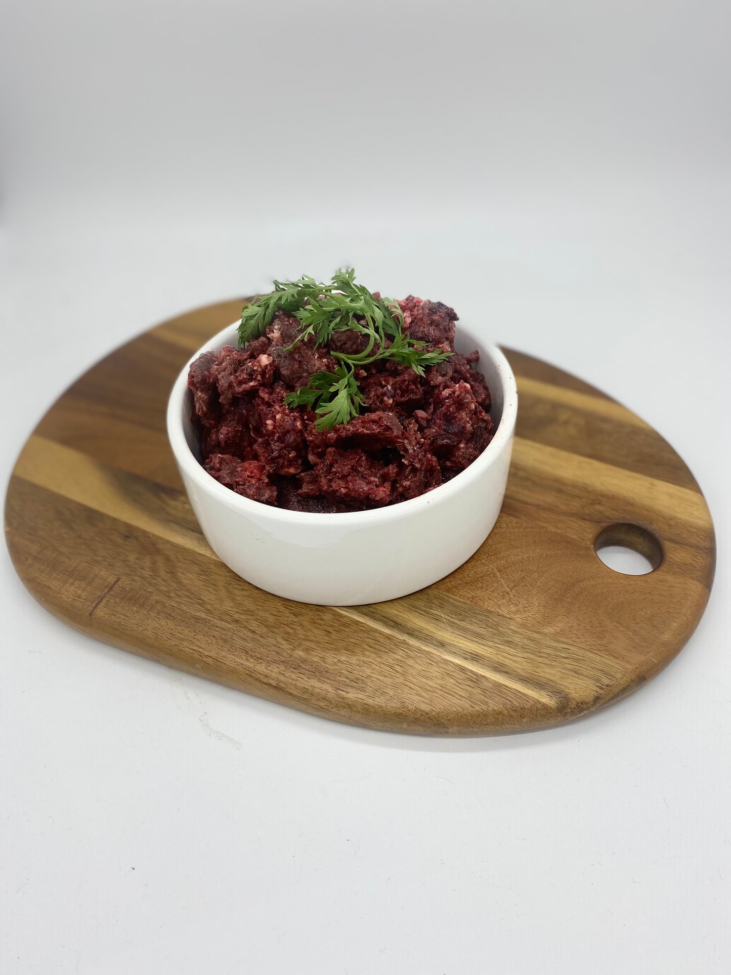 Photo - Venison Offal minced in a dog bowl