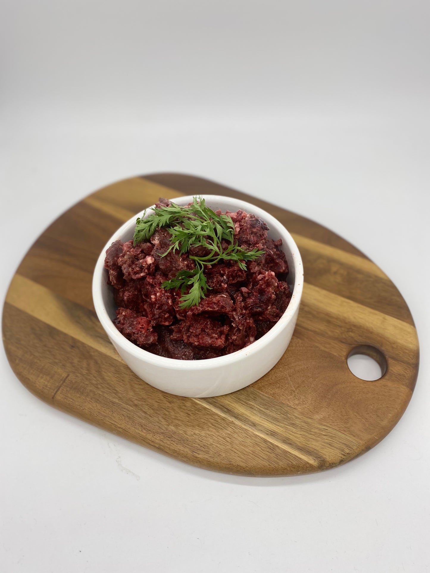 Photo - Venison Offal minced in a dog bowl